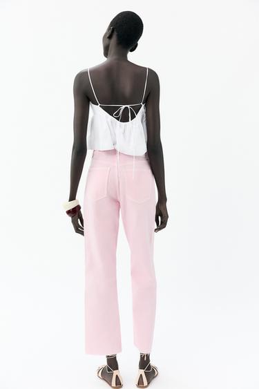 JEAN Z1975 DROIT À TAILLE HAUTE - Rose de Zara - Image 4