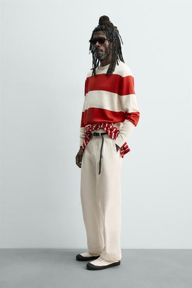 PANTALON CHINO À PLIS AARON LEVINE X ZARA - Blanc cassé de Zara - Image 3