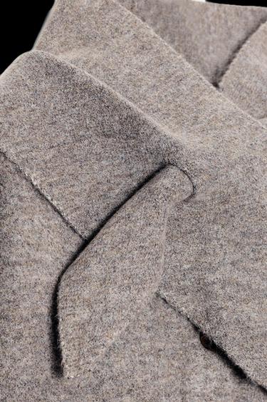 Zara SCARF KNIT CARDIGAN - Taupe gray