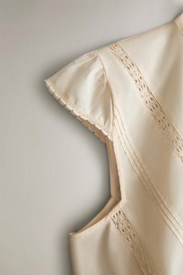 LACE NIGHTDRESS - Ecru by Zara - Image 2