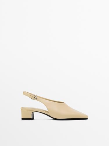 Zara High-heel slingback shoes - Vanilla Yellow - Image 0