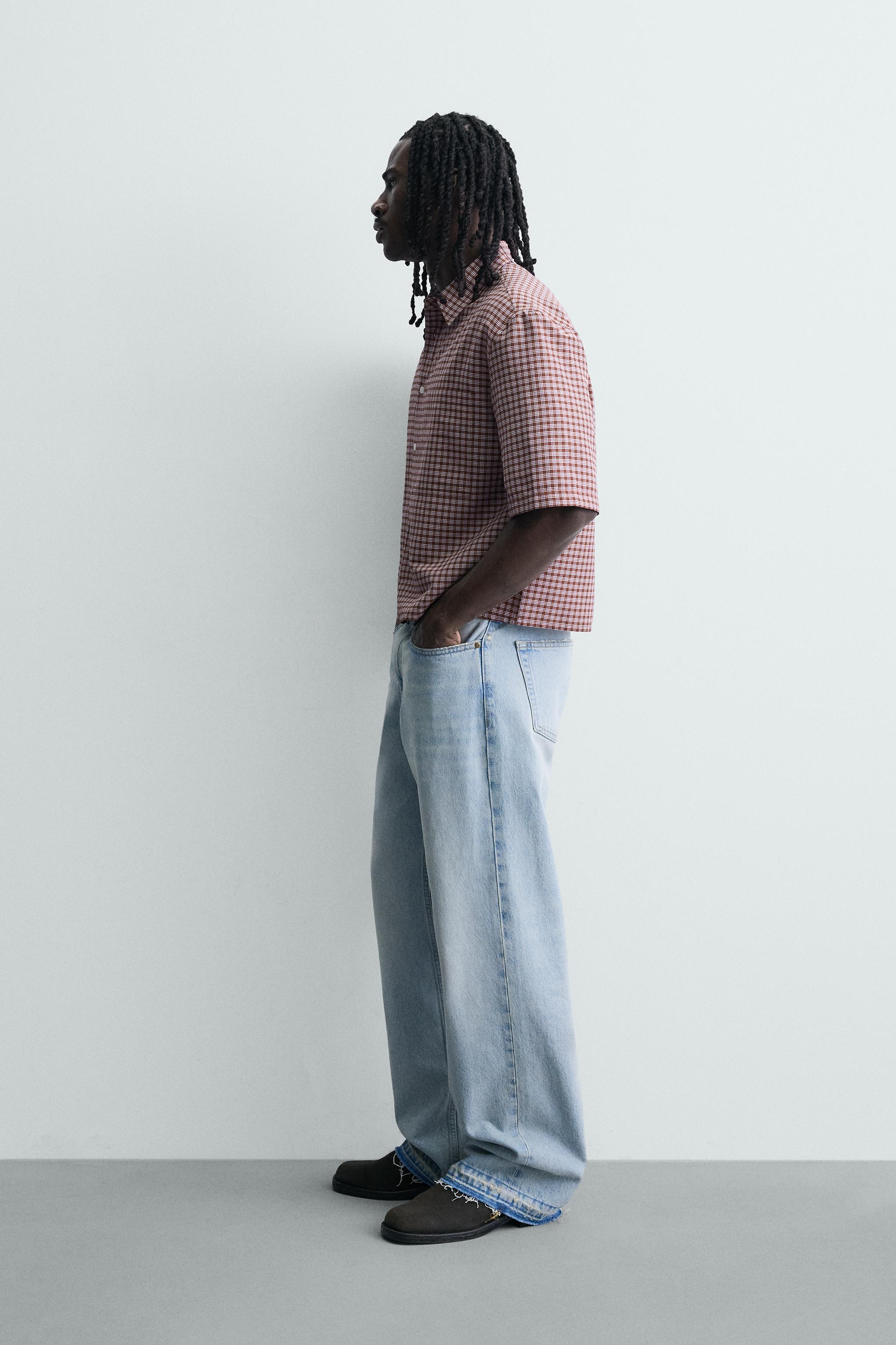 PLAID CROPPED FIT SHIRT