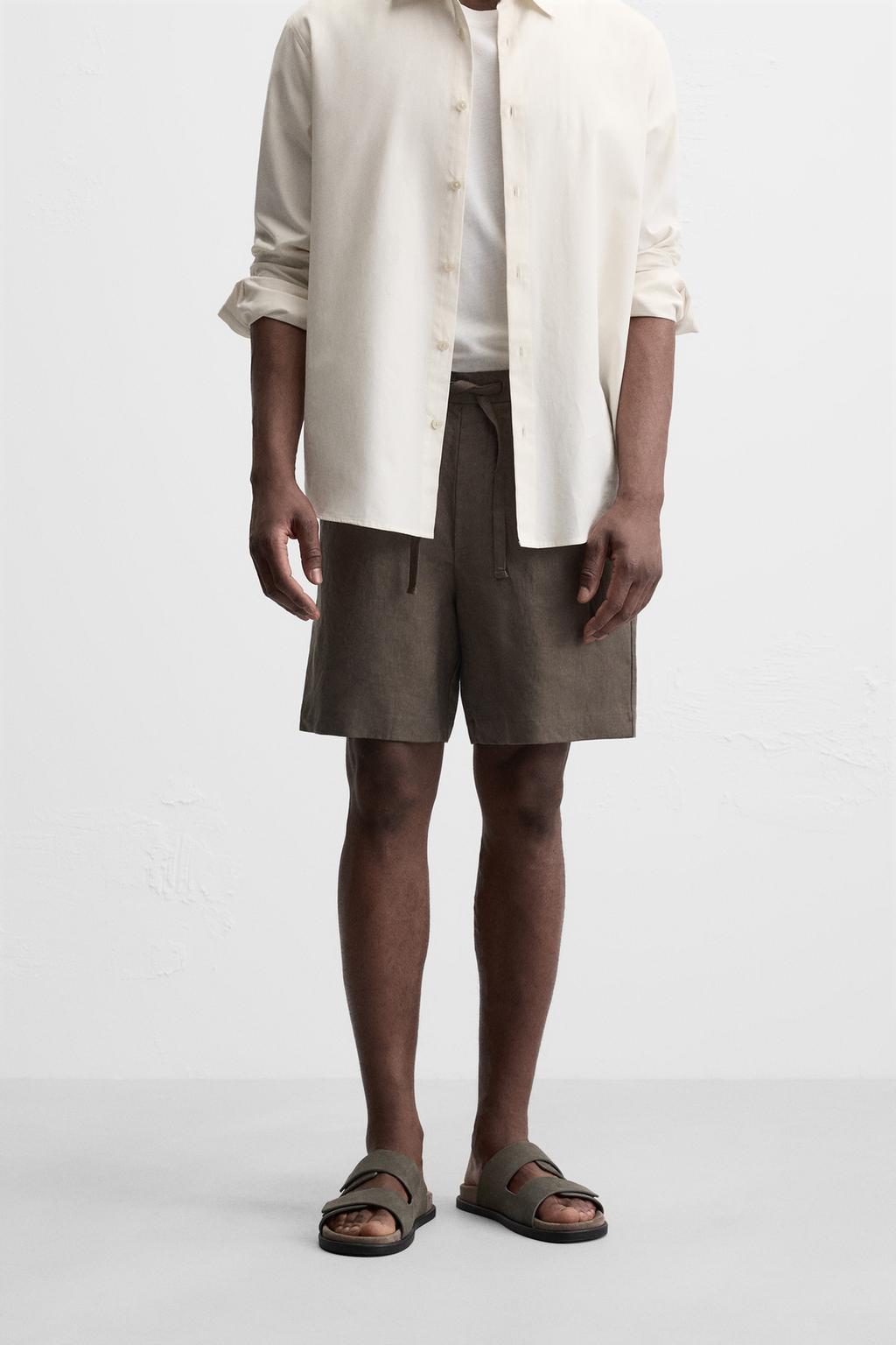 100% LINEN SHORTS