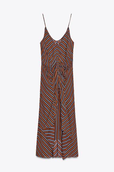 ZW COLLECTION STRIPED CAMISOLE DRESS - Multicoloured by Zara - Image 6