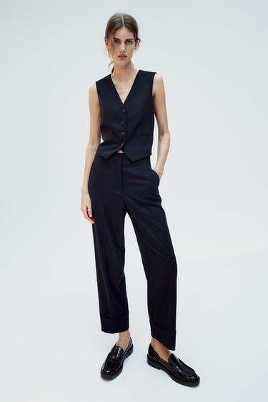 ПРИТАЛЕННЫЙ ЖИЛЕТ — МОРСКОЙ СИНИЙ от Zara — изображение 0