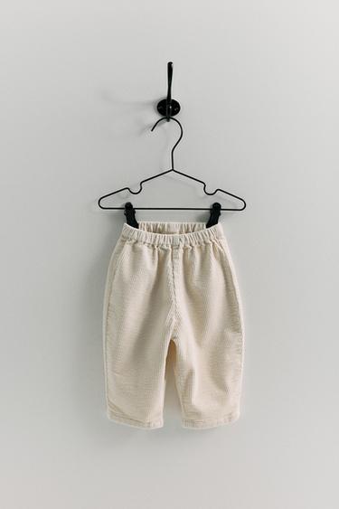 ВЕЛЬВЕТОВЫЕ БРЮКИ BAGGY — ЭКРЮ от Zara — изображение 0