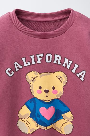 RAISED PRINT SWEATSHIRT - Raspberry by Zara - Image 2