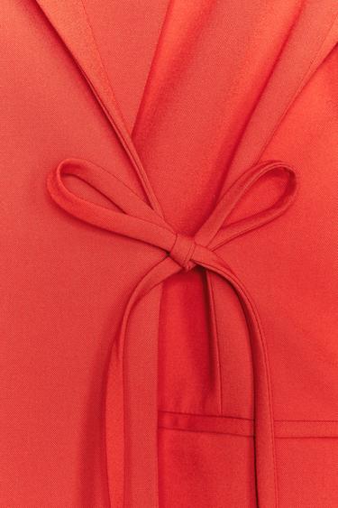 OVERSIZE WRAP BLAZER - Red / Coral by Zara - Image 4