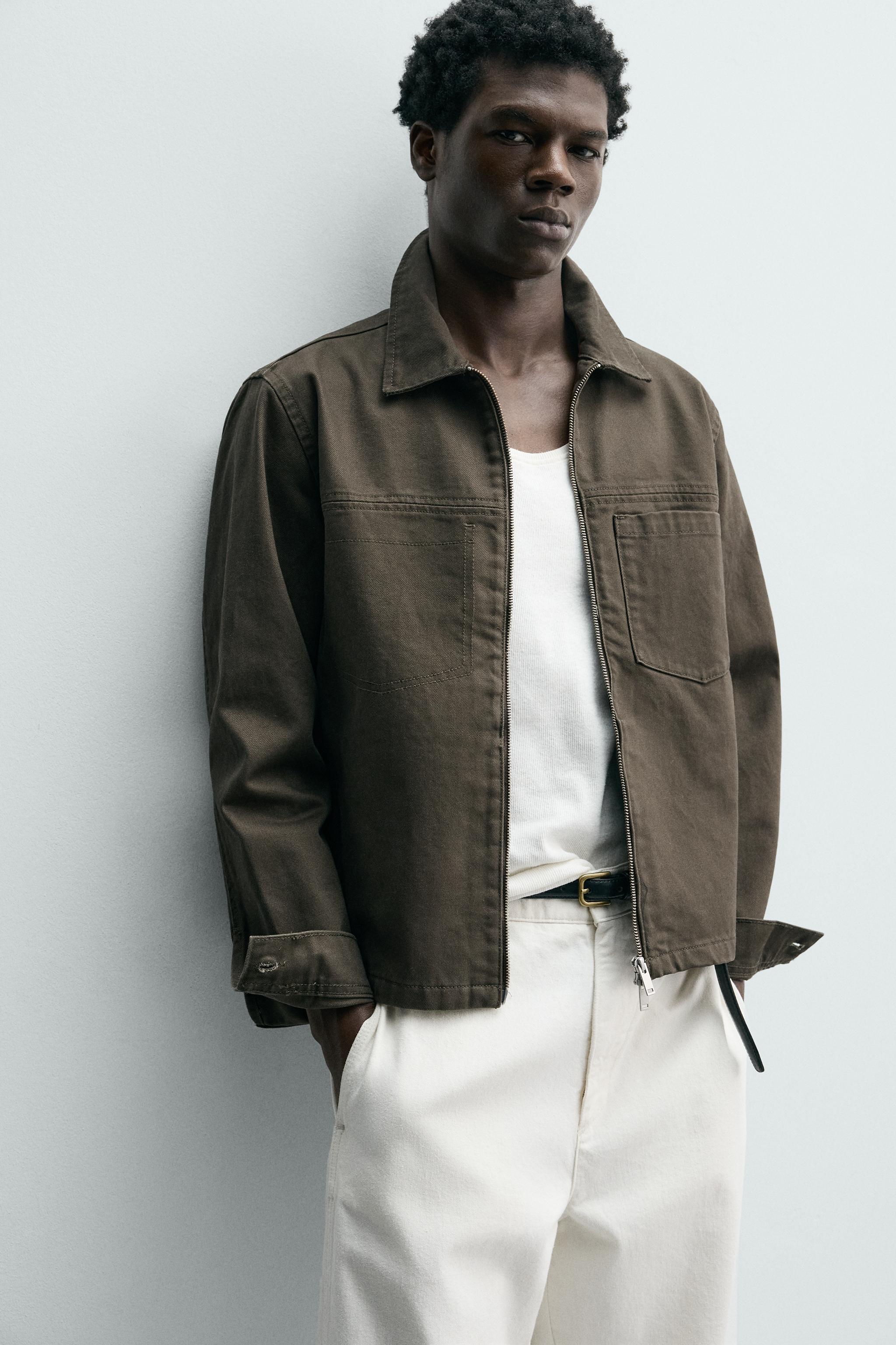 REGULAR FIT ZIP-UP OVERSHIRT