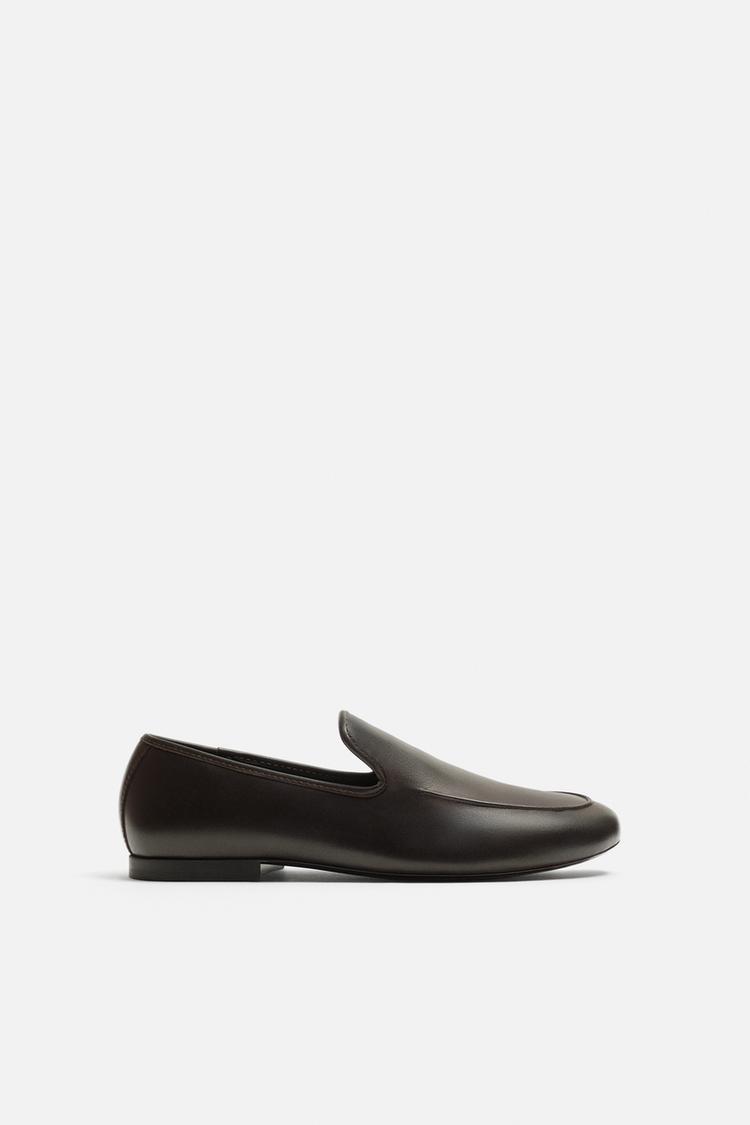 レザーローファー - ブラウン | ZARA Japan / 日本