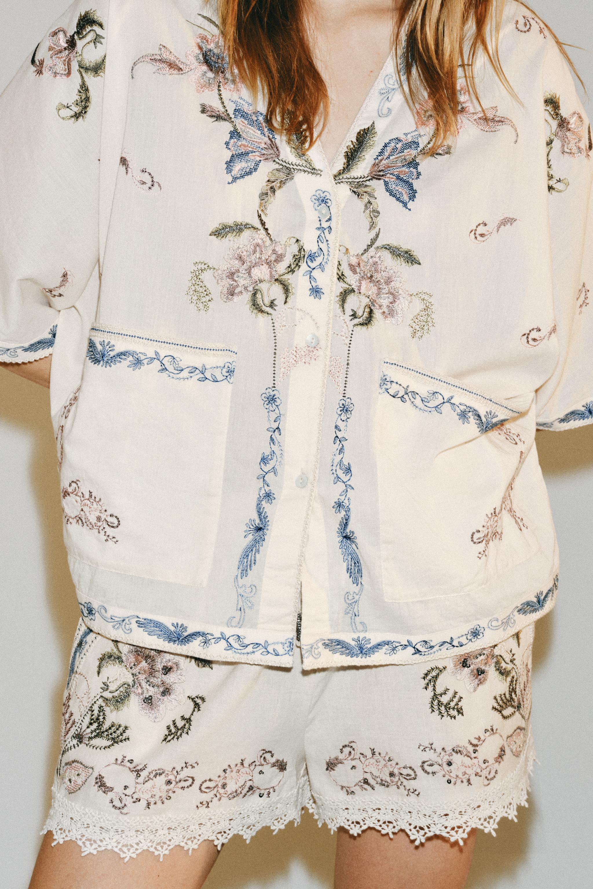 ZW COLLECTION EMBROIDERED SHIRT