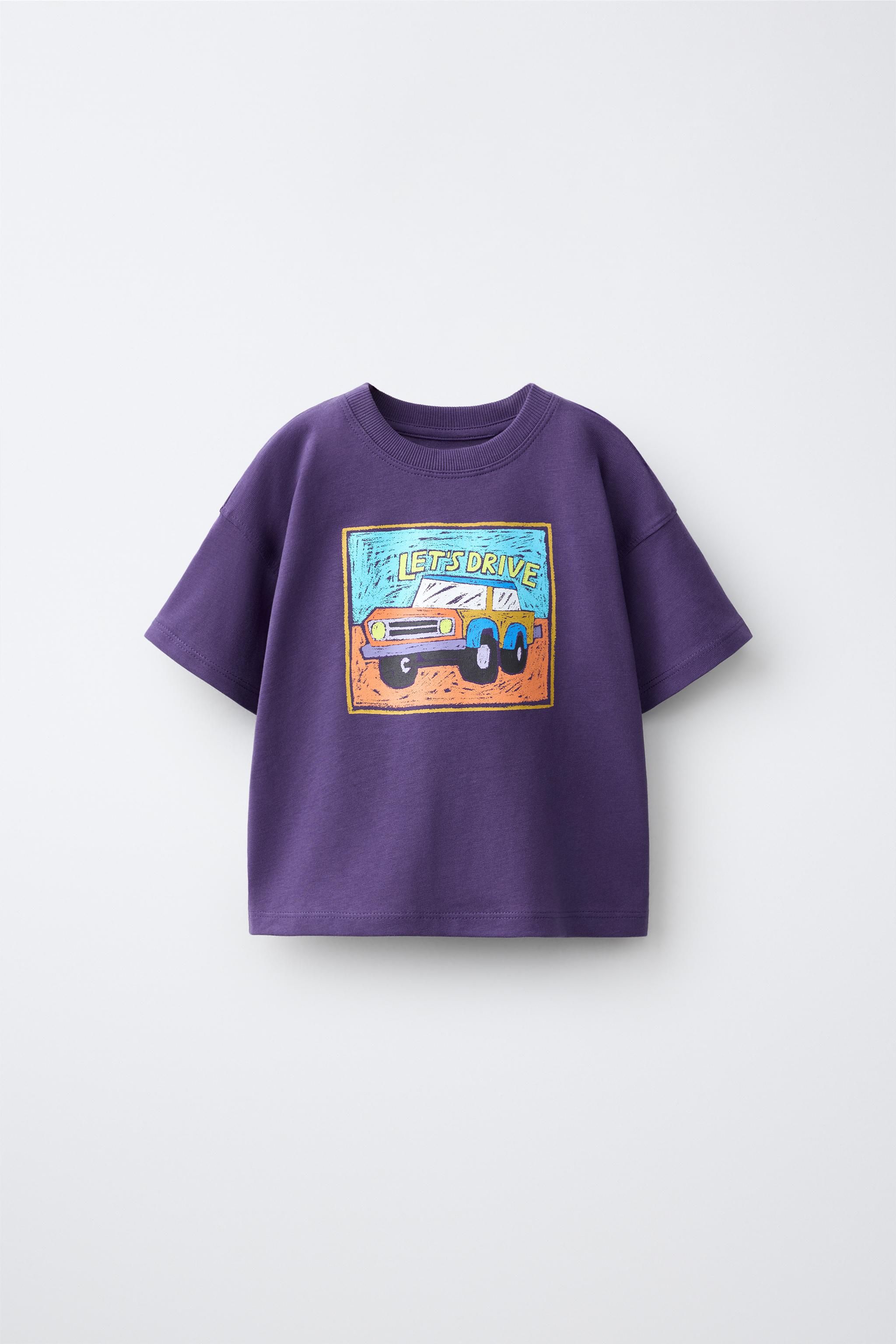 PRINTED T-SHIRT — Purple
