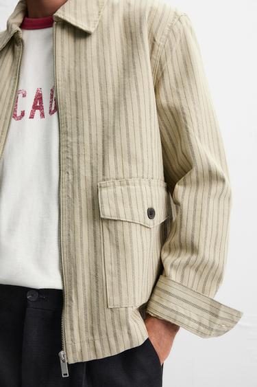 HERRINGBONE STRIPE OVERSHIRT - striped by Zara - Image 5