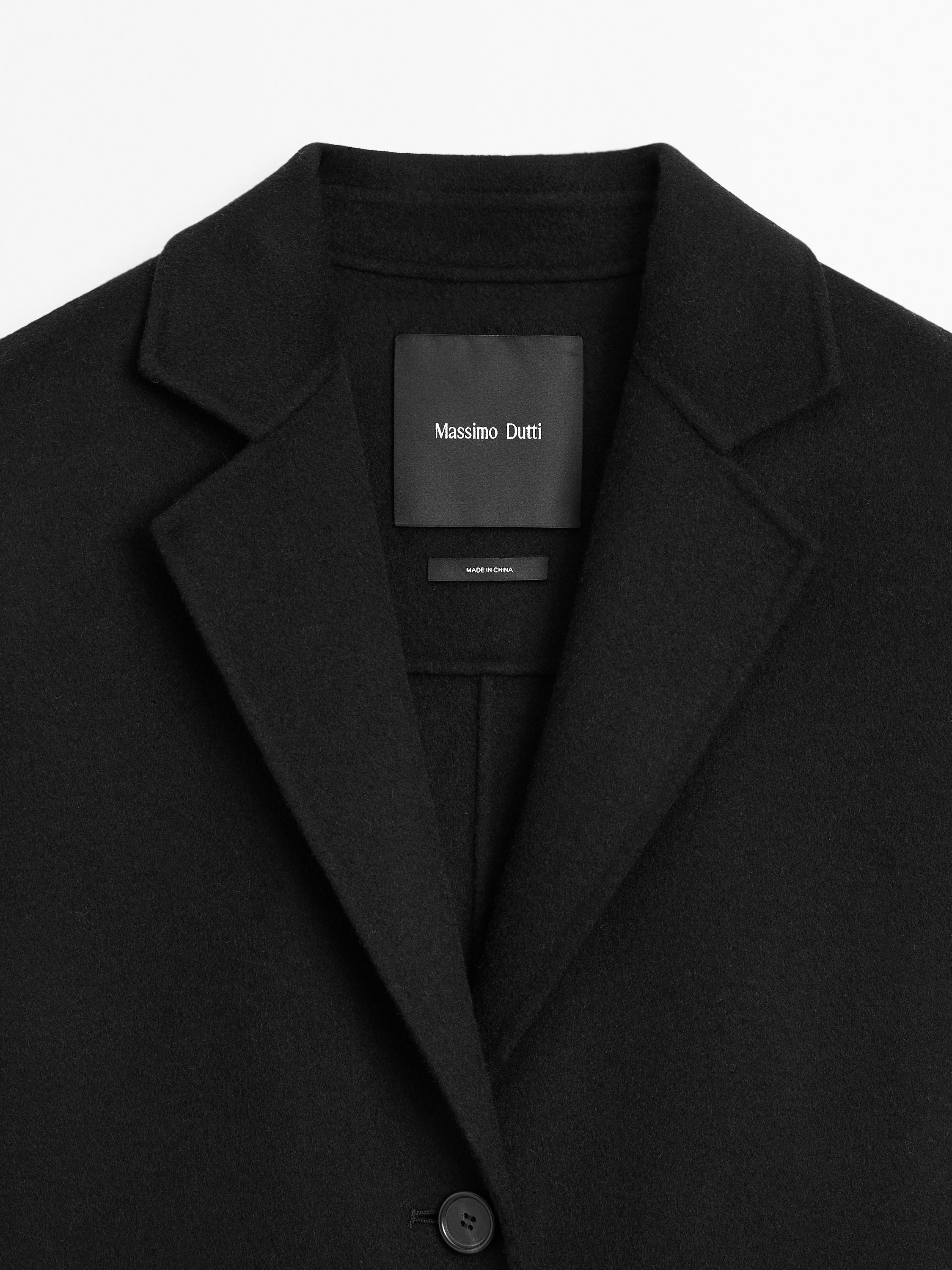 Long wool blend coat