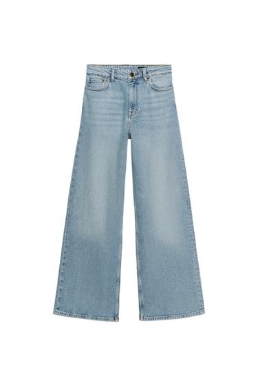 ZW COLLECTION COMFORT HIGH-WAIST WIDE-LEG JEANS - Mid-blue by Zara
