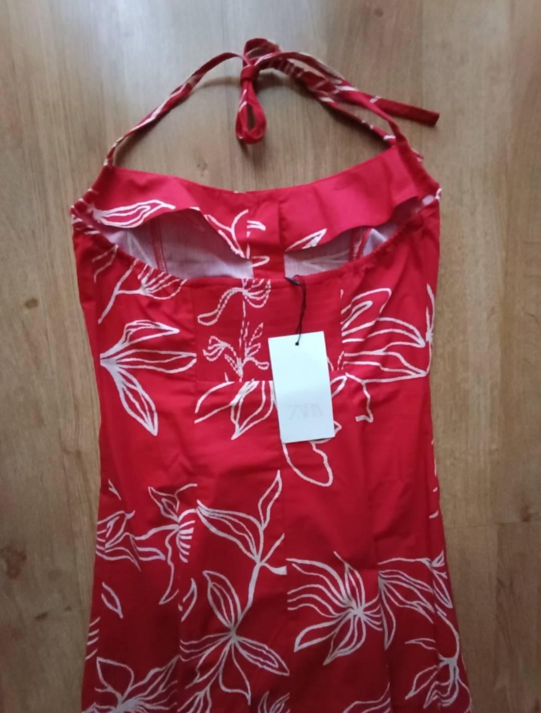 PRINTED POPLIN MIDI DRESS - Image 5
