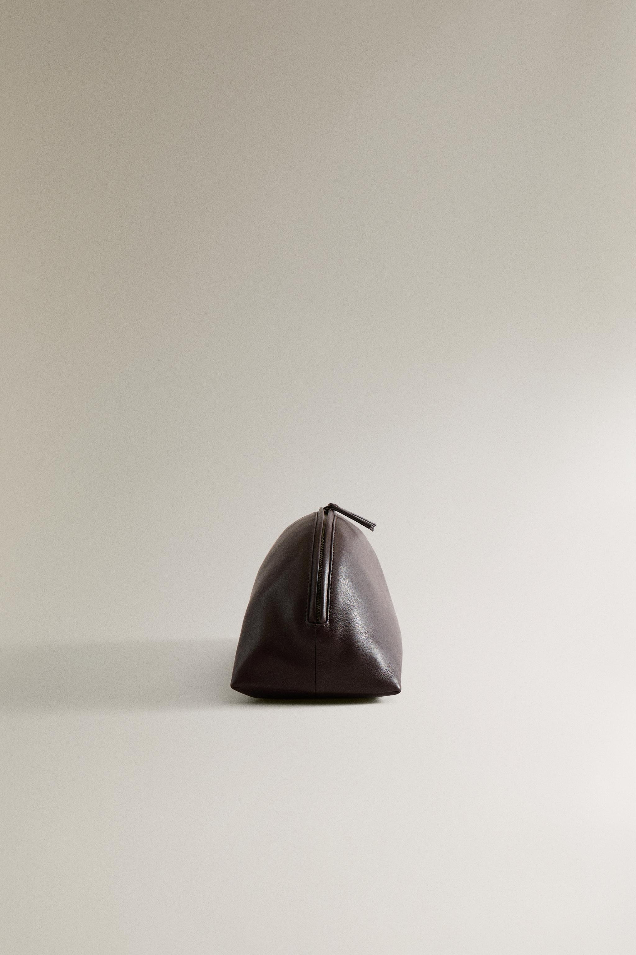 GRANDE TROUSSE DE TOILETTE CUIR DEMI-LUNE
