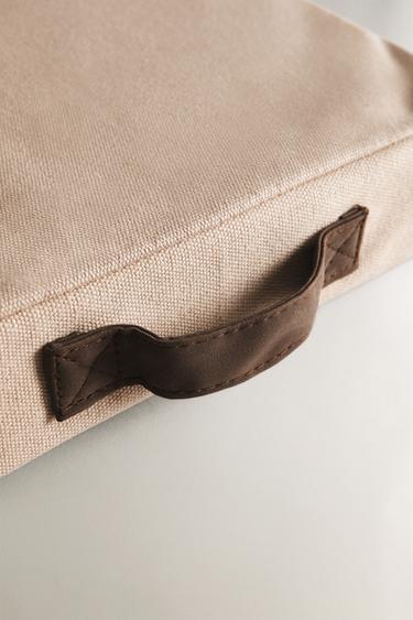 GARDEN FLOOR CUSHION WITH HANDLE - ecru/khaki by Zara - Image 3