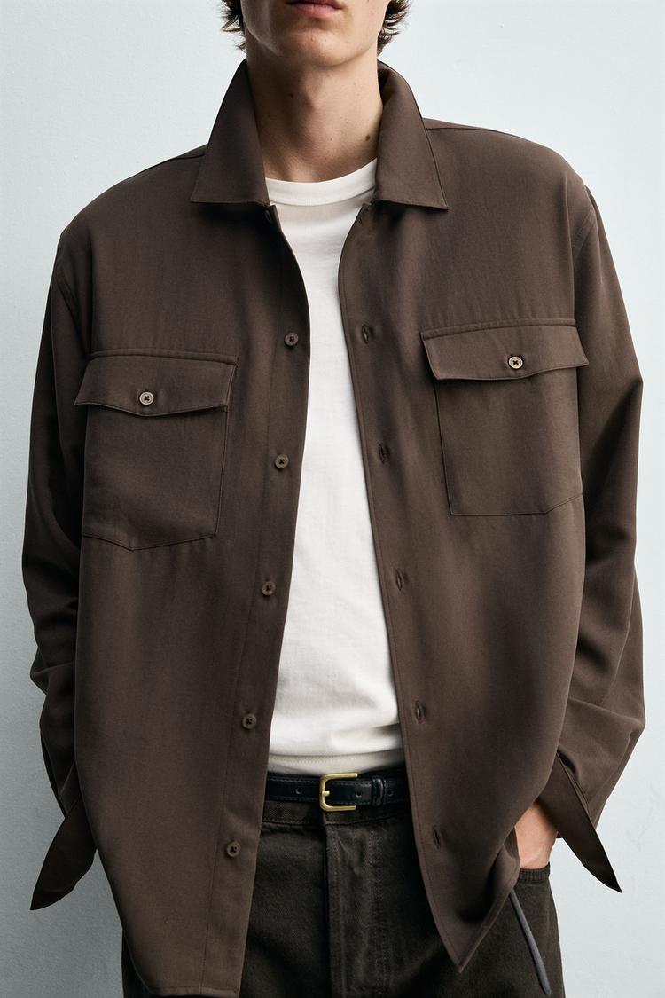 ZARA RELAXED FIT FLOWING SHIRT
