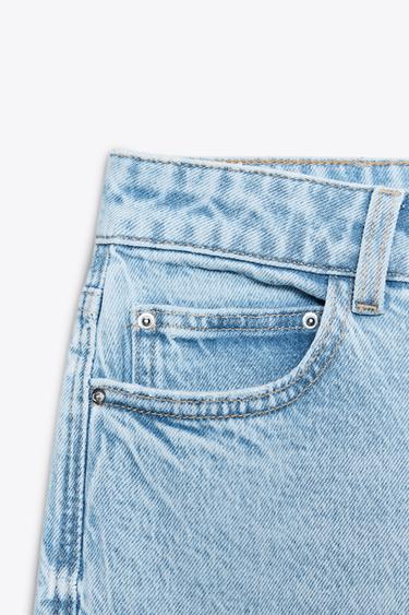 Z1975 HIGH-WAIST MOM LEG JEANS - Light blue by Zara - Image 2