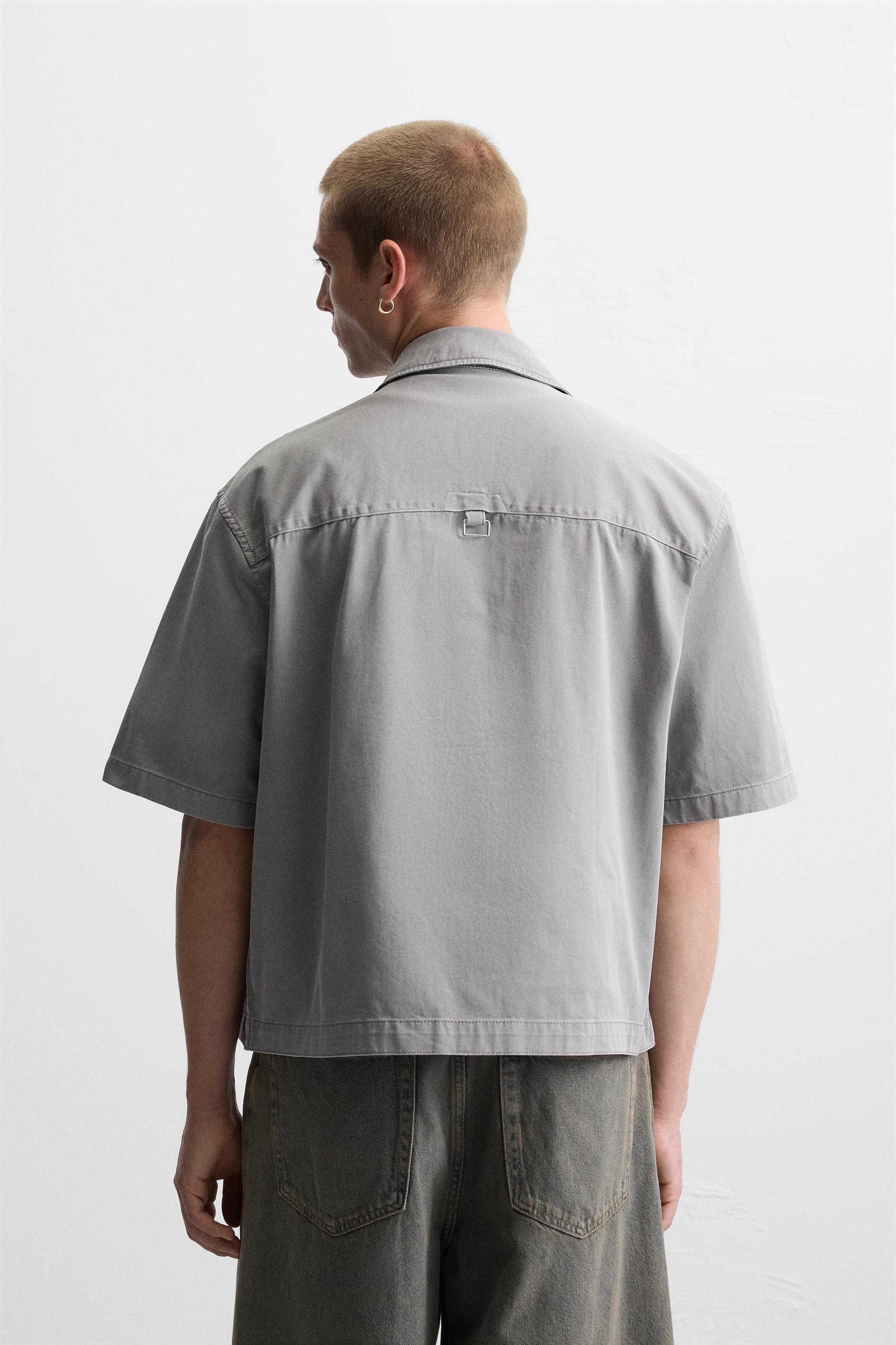 WASHED POCKETED OVERSHIRT - Oyster-white | ZARA United States