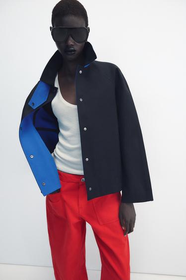 CHAQUETA INTERIOR CONTRASTE ZW COLLECTION - Negro de Zara