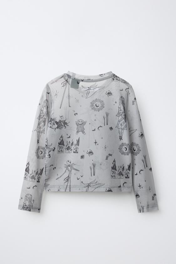 T-SHIRT TULLE THE NIGHTMARE BEFORE CHRISTMAS © DISNEY - Gris de Zara - Image 1