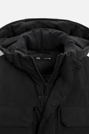 WATER-REPELLENT PADDED PARKA - Black by Zara - Image 8