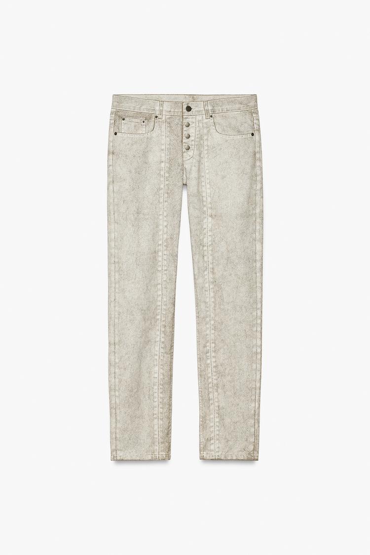 Jeans slim fit efecto encerado lavado