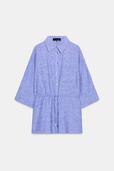 SAFARI SHIRT - Light blue by Zara