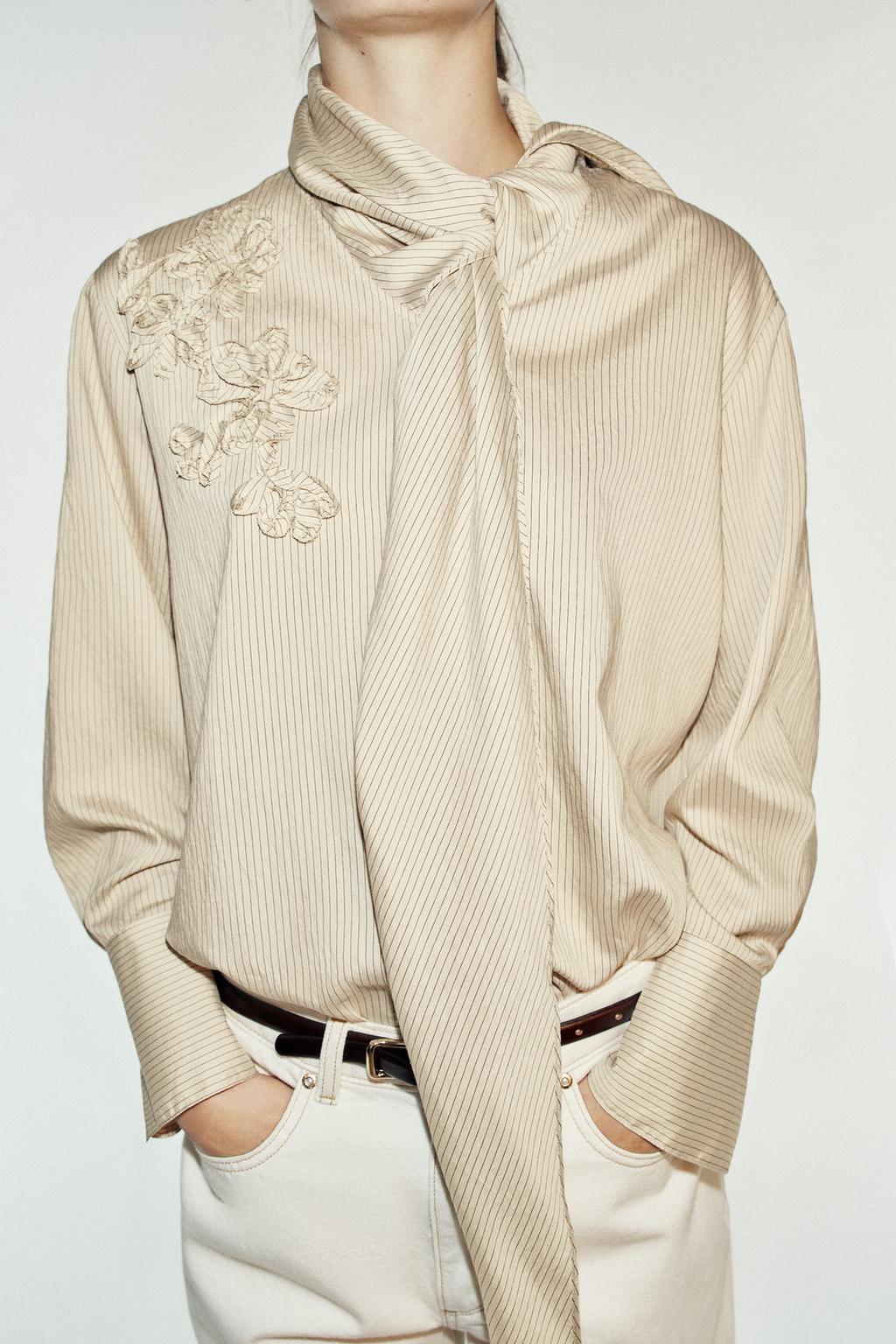 STRIPED SHIRT WITH KNOT