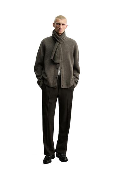 GILET 100% LAINE - Marron de Zara