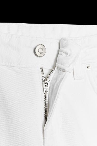 TRF WIDE-LEG LOW-RISE JEANS - White by Zara