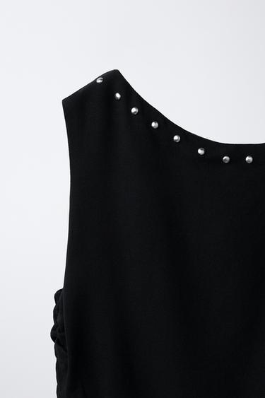 ROBE À CLOUS - Noir de Zara - Image 2