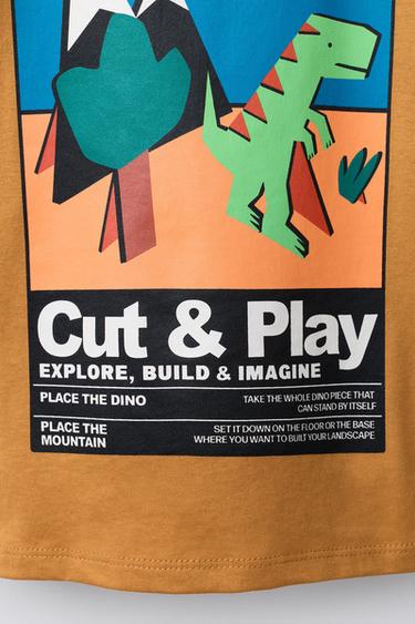 T-SHIRT À IMPRIMÉ DINOSAURES - Caramel de Zara - Image 3