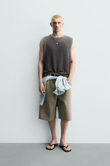 FADED KNIT TANK TOP - Brown by Zara