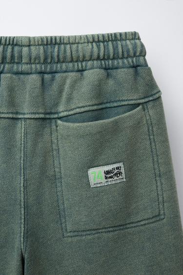 BERMUDA EFFET DÉLAVÉ - Vert bouteille foncé de Zara - Image 3