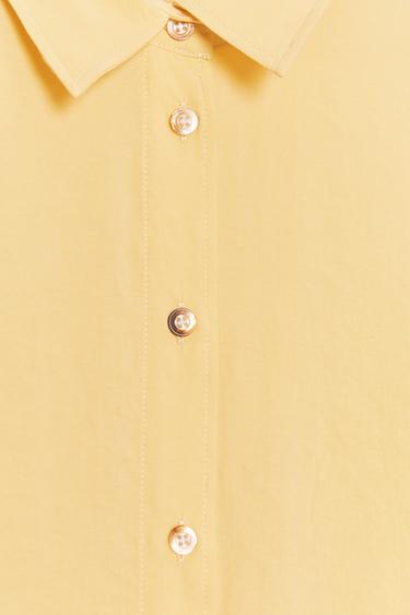 CHEMISE OVERSIZE FLUIDE - Moutarde de Zara - Image 6