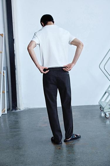 Zara 緊身版休閒長褲 - 黑色