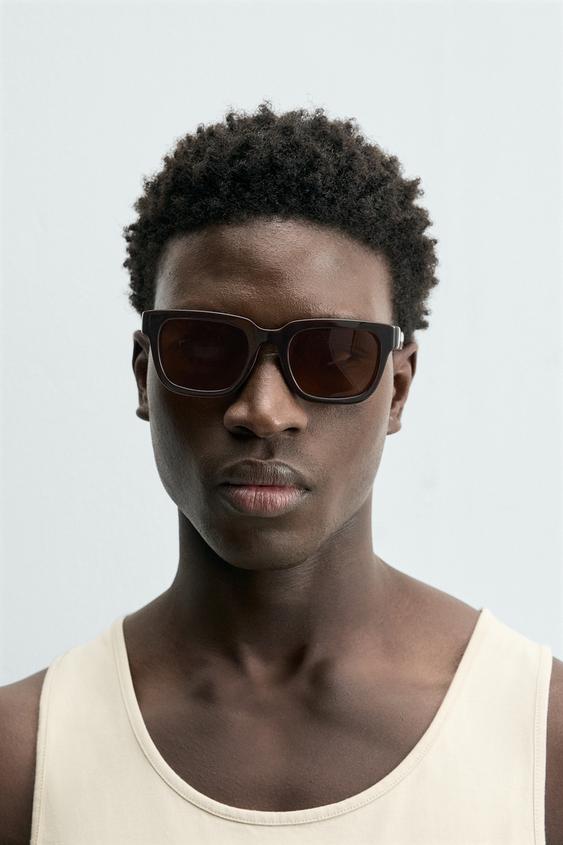 SQUARE SUNGLASSES - Dark brown de Zara - Imagen 0