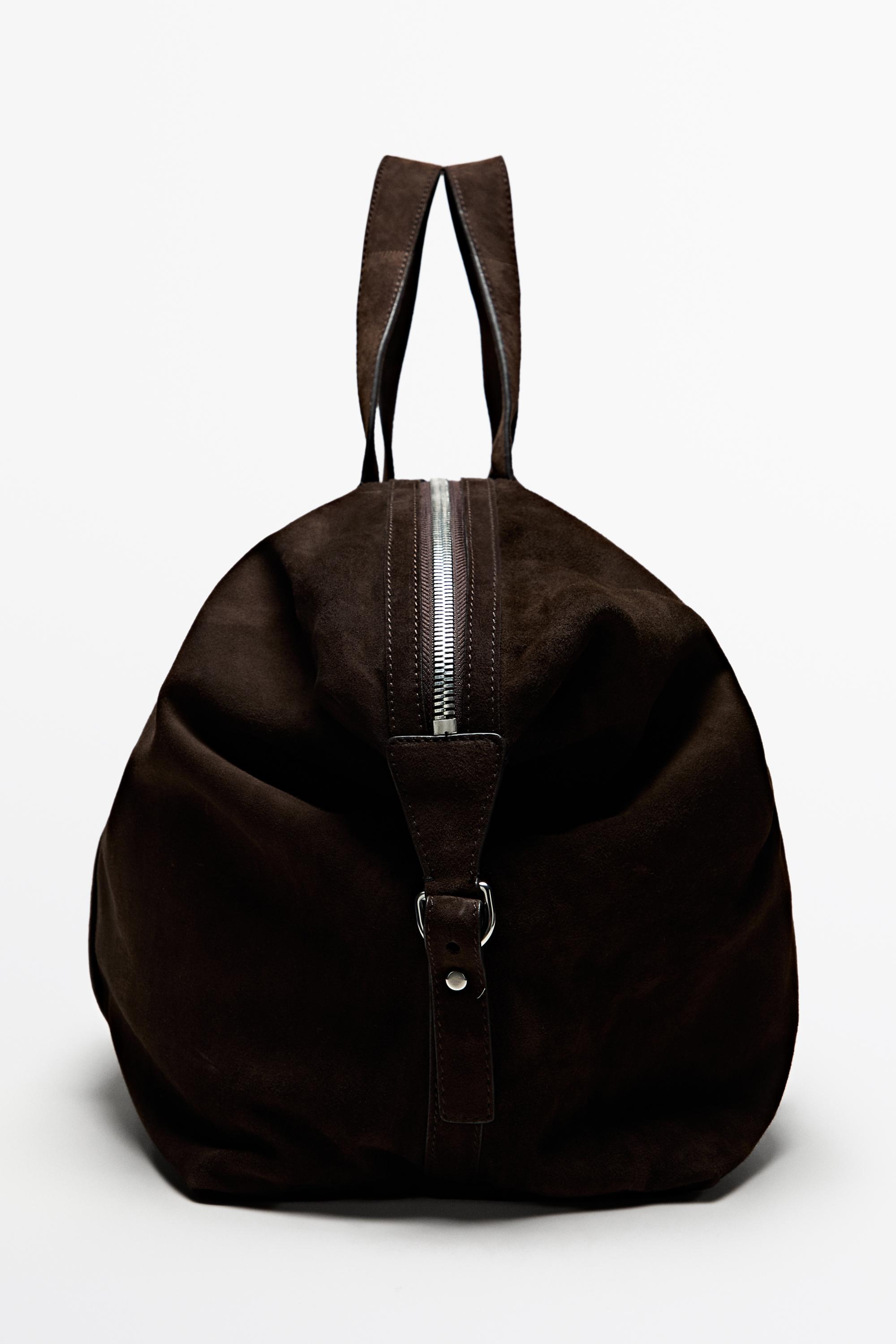 Sac sport en croûte de cuir