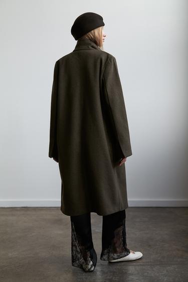 Zara BASIC SOFT COAT - brown vigore