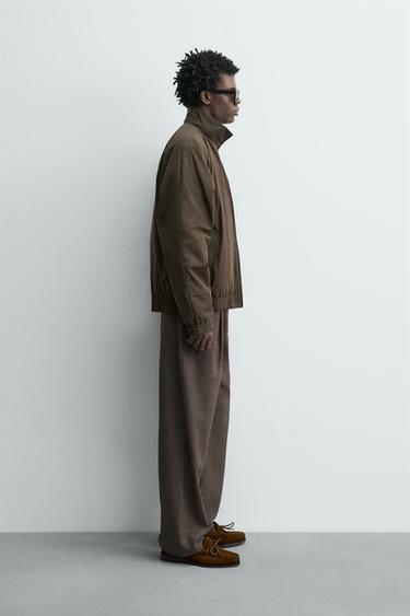 BLOUSON BOMBER COUPE RELAX - Chocolat de Zara - Image 3