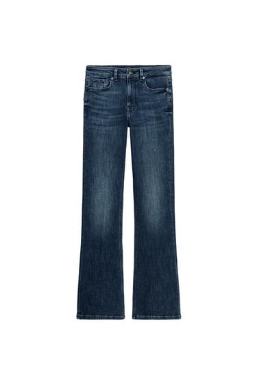 ZW COLLECTION BOOTCUT MID-WAIST JEANS - Dark indigo by Zara