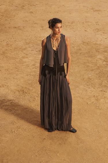 Zara COMBINATION SKIRT LIMITED EDITION - Black