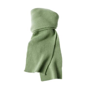 ÉCHARPE EN MAILLE AVEC MÉLANGE DE COTON - Vert chiné de Zara