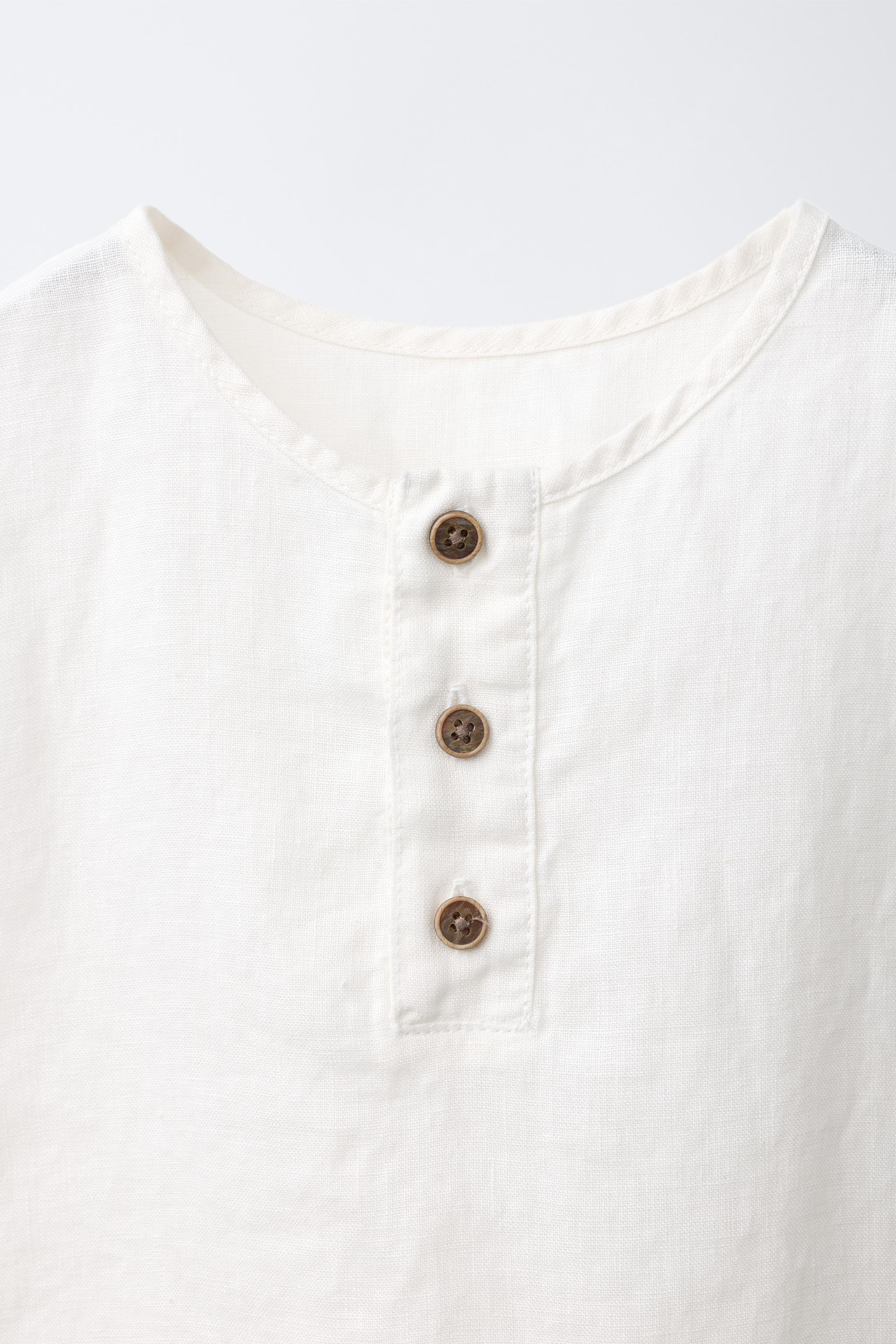 100% LINEN SLEEVELESS SHIRT