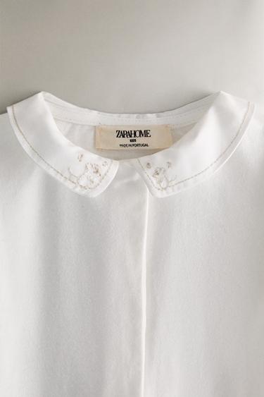 CHILDREN'S EMBROIDERED MOUSE ROMPER - Oyster-white by Zara - Image 1