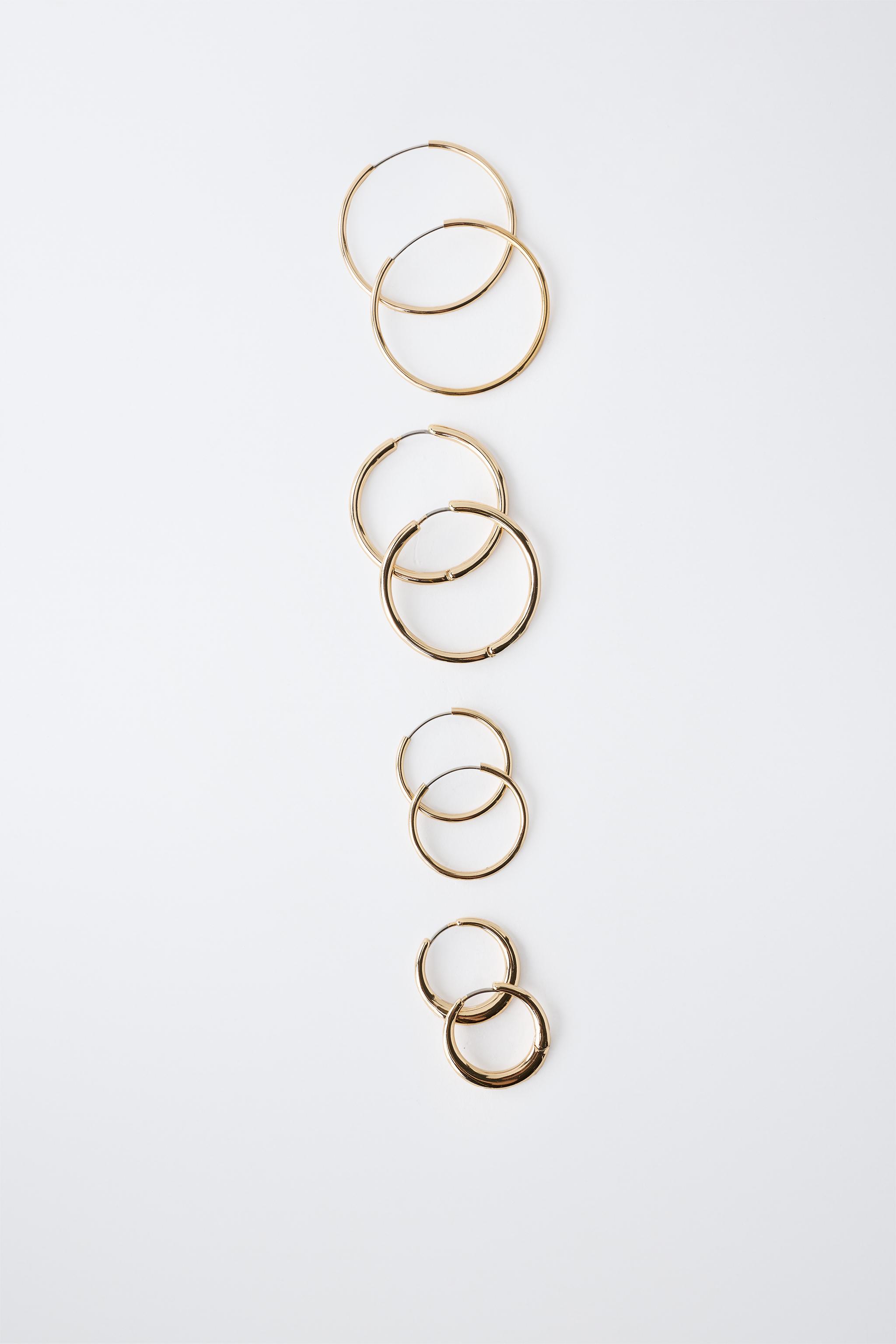 FOUR-PACK OF HOOP EARRINGS