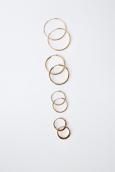FOUR-PACK OF HOOP EARRINGS — Golden 2